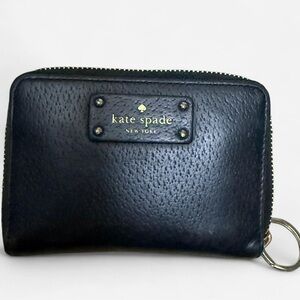 Kate Spade Midnight Black Leather Pouch